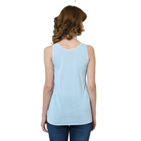 Mack Jonney Blue Tank Top For Women's