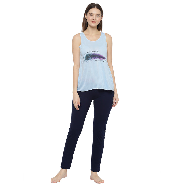 Mack Jonney Blue Women's Night Suit