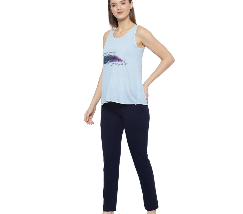 Mack Jonney Blue Women's Night Suit