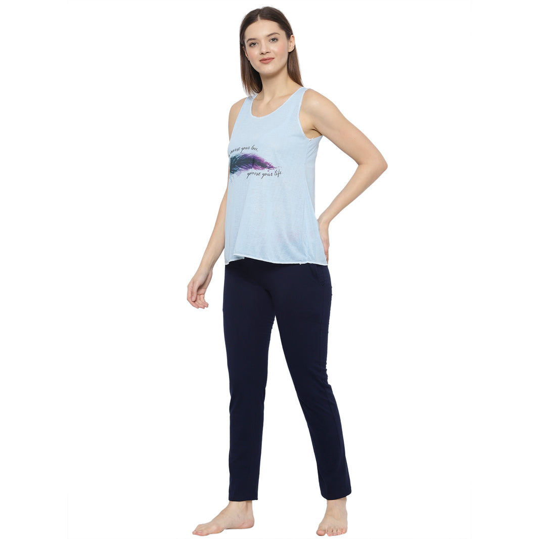 Mack Jonney Blue Women's Night Suit