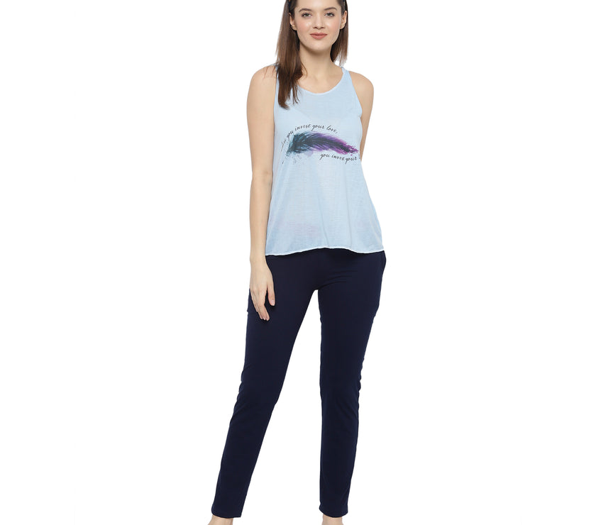 Mack Jonney Blue Women's Night Suit