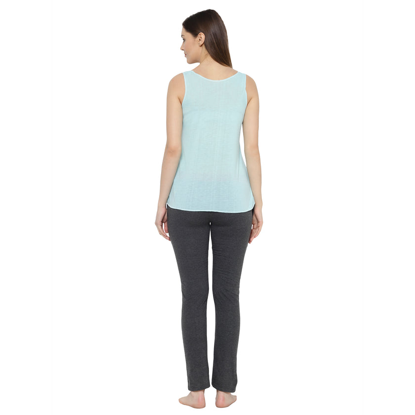 Mack Jonney Light Green Women's Night Suit