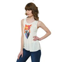 Mack Jonney White Tank Top For Women's