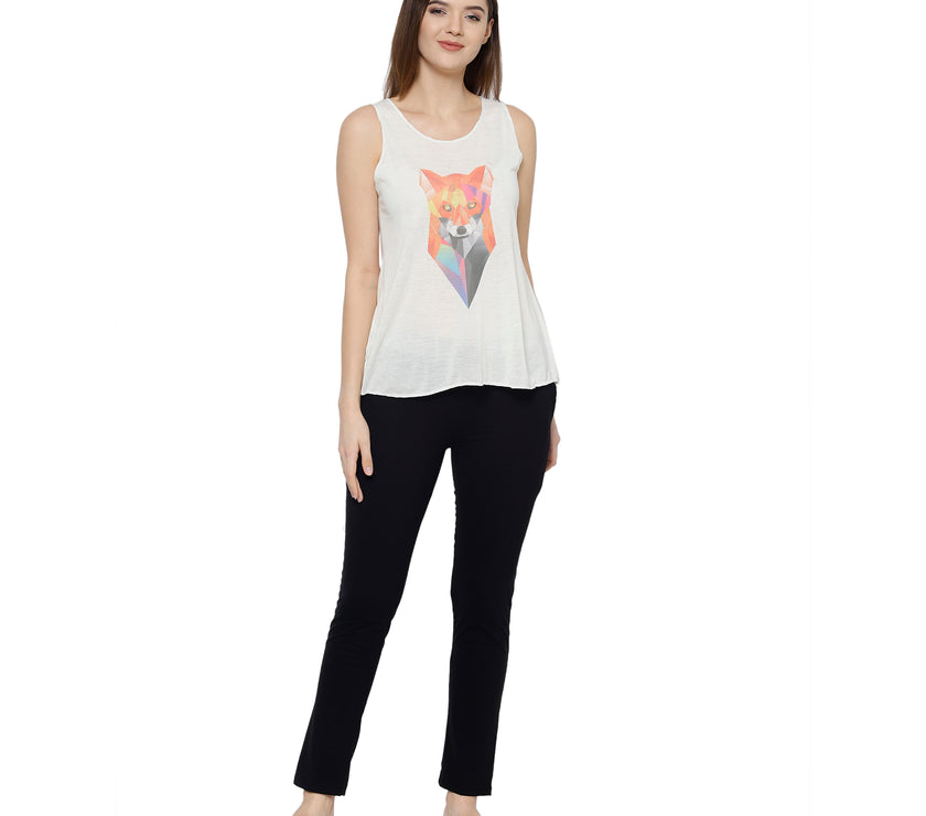 Mack Jonney White Women's Night Suit