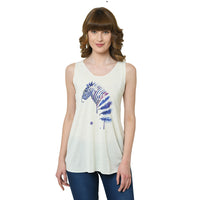 Mack Jonney White Tank Top For Women's