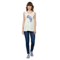 Mack Jonney White Tank Top For Women's
