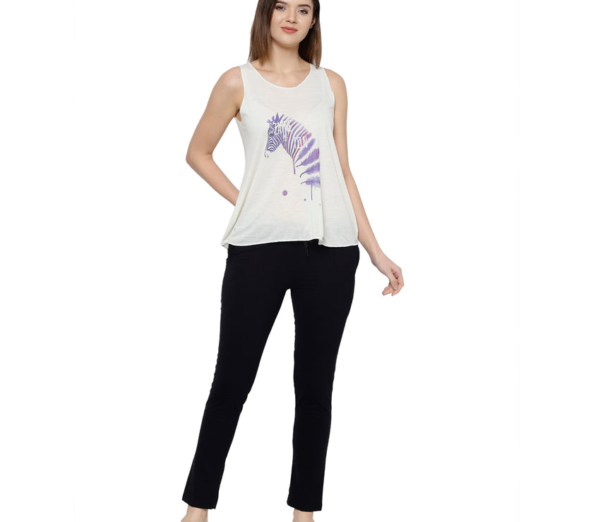 Mack Jonney White Women's Night Suit