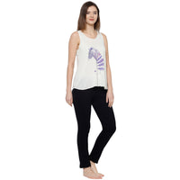 Mack Jonney White Women's Night Suit