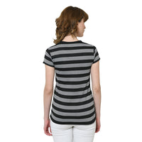 Mack Jonney Black Half Sleeve T-shirt For Women's