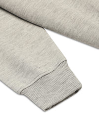 Mack Jonney Grey Melange Printed Hooded Cotton Fleece Tracksuit Co-ord Set for Kids