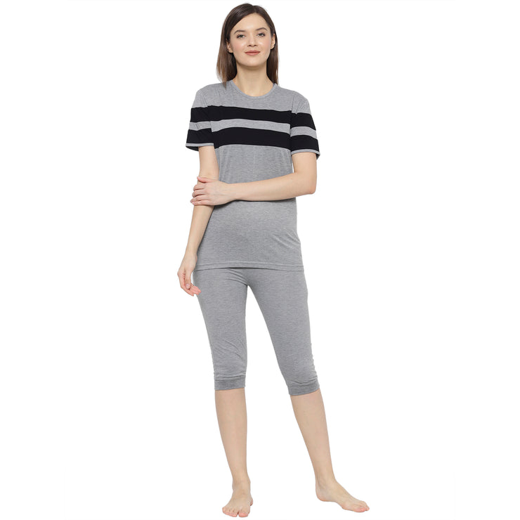 Mack Jonney Grey Women's Night Suit