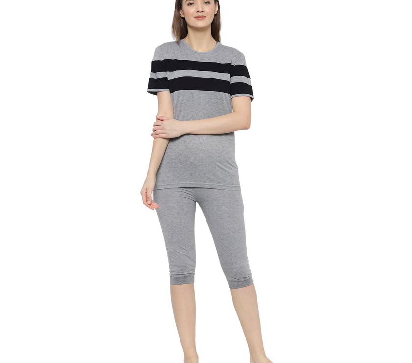 Mack Jonney Grey Women's Night Suit