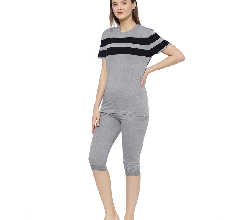 Mack Jonney Grey Women's Night Suit