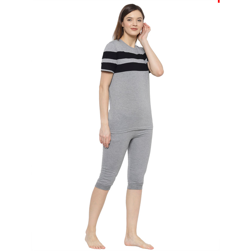 Mack Jonney Grey Women's Night Suit