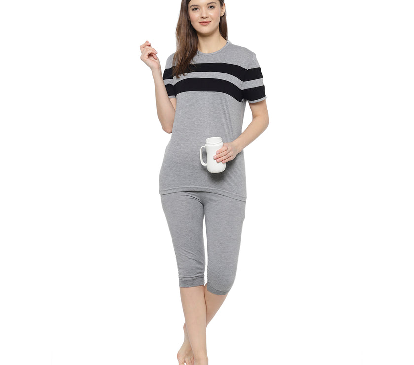 Mack Jonney Grey Women's Night Suit