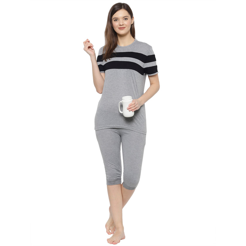 Mack Jonney Grey Women's Night Suit