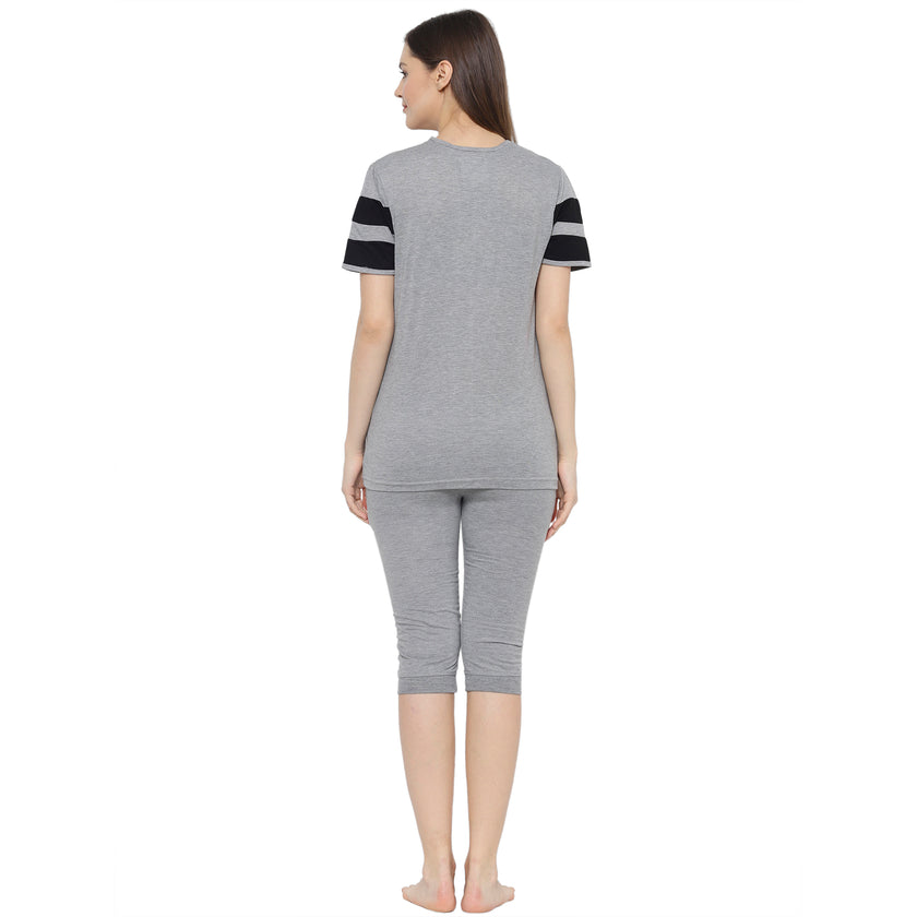 Mack Jonney Grey Women's Night Suit