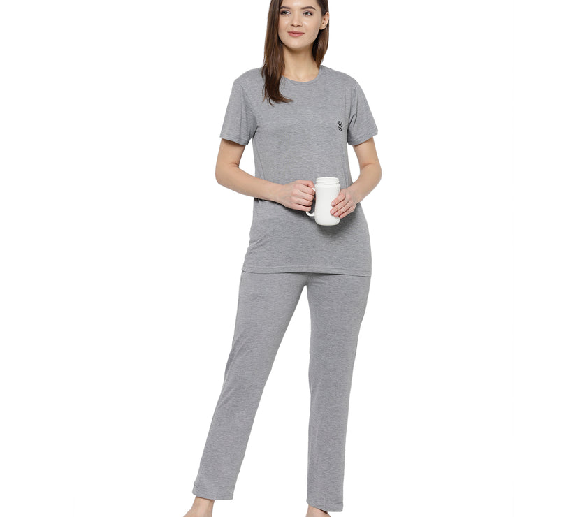 Mack Jonney Grey Women's Night Suit