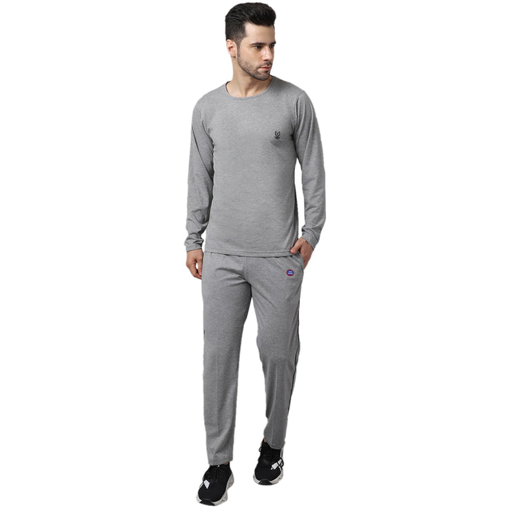 Mack Jonney Cotton Grey Melange Tracksuit for Men
