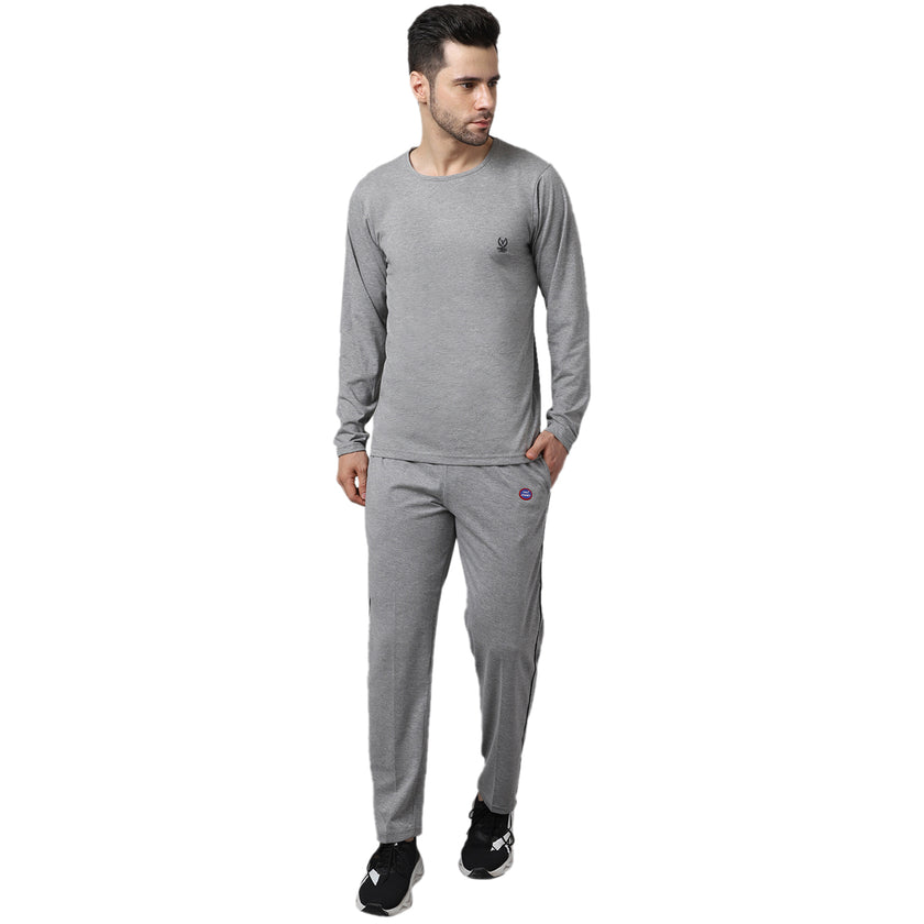 Mack Jonney Cotton Grey Melange Tracksuit for Men