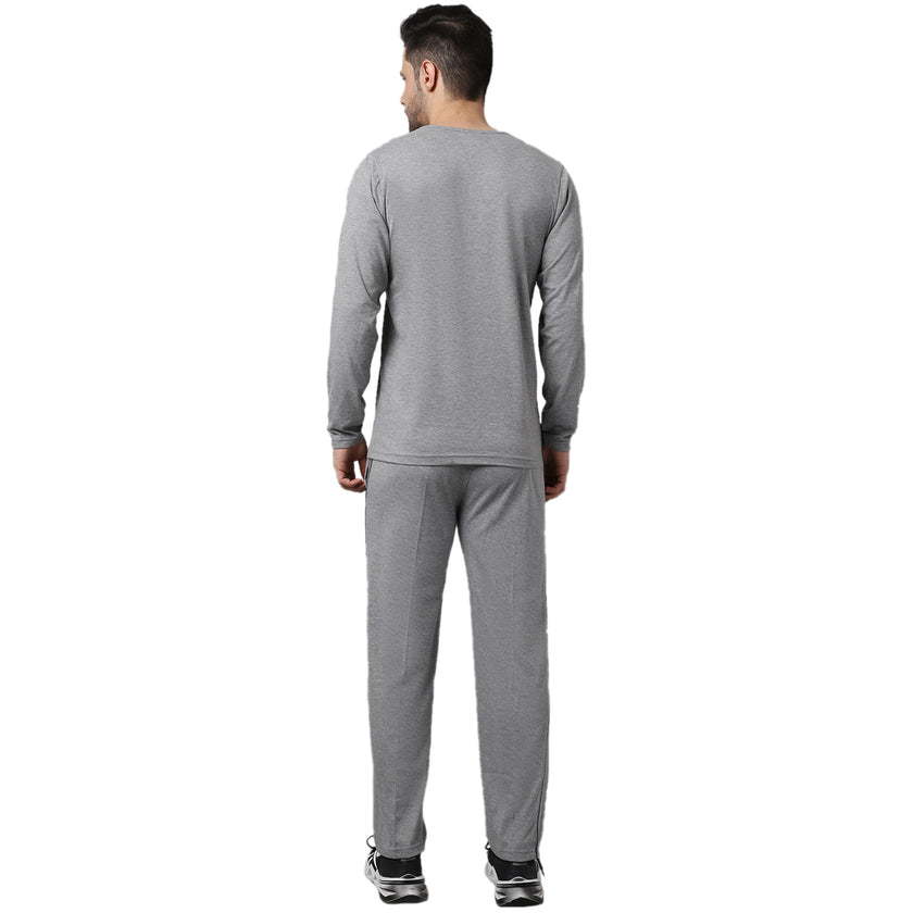 Mack Jonney Cotton Grey Melange Tracksuit for Men