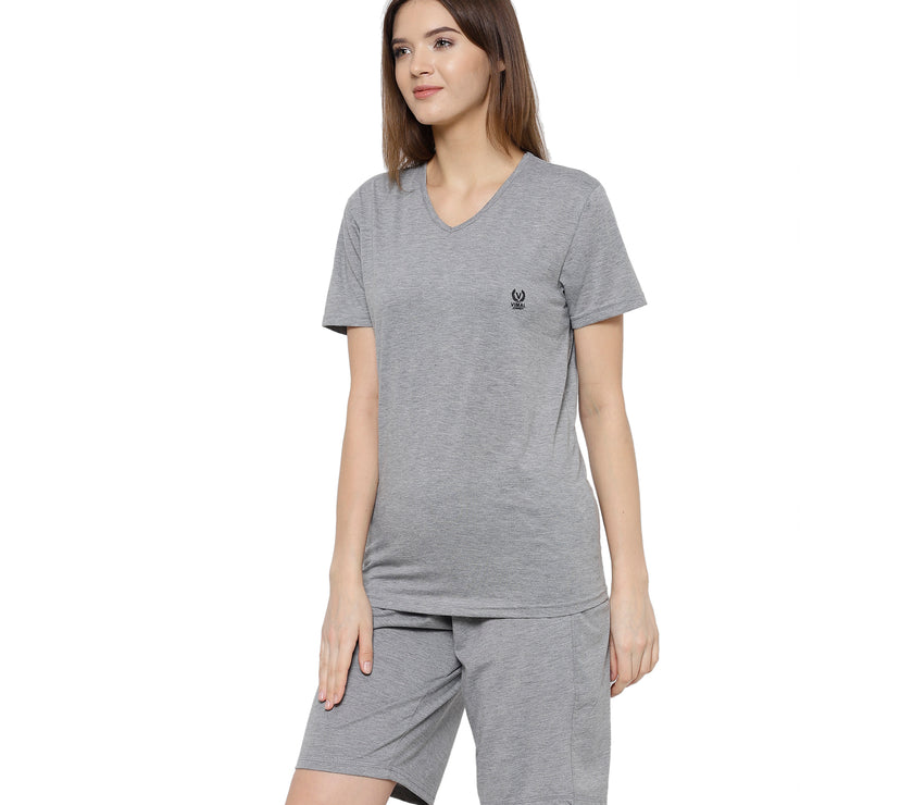 Mack Jonney Grey Women's Night Suit