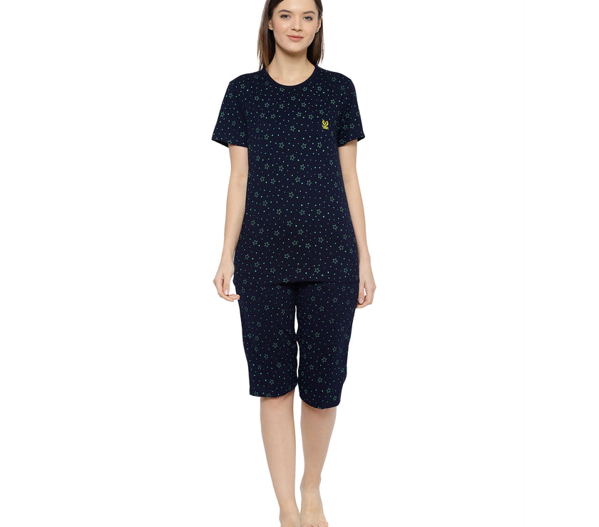 Mack Jonney Blue Women's Night Suit