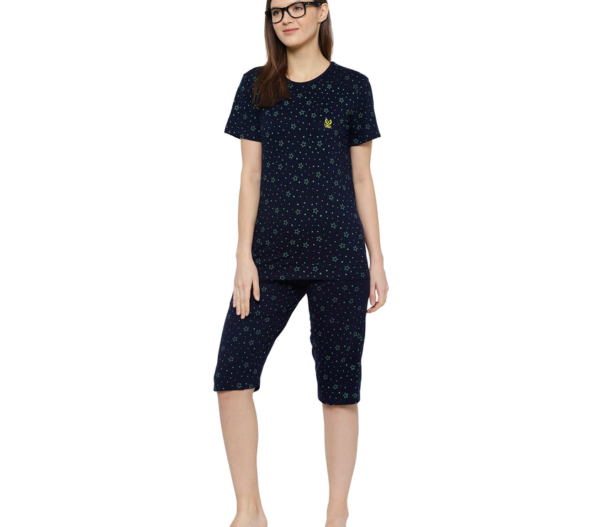 Mack Jonney Blue Women's Night Suit