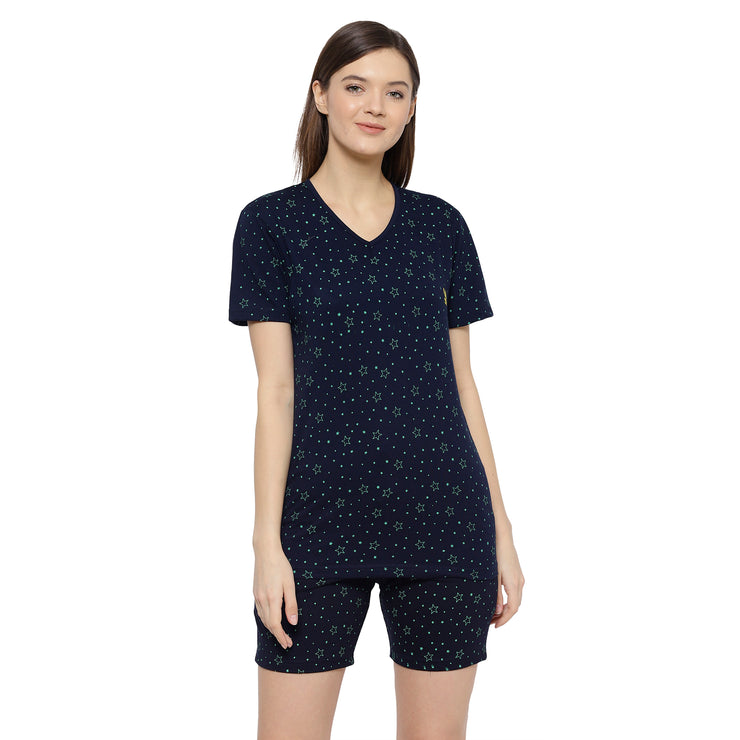 Mack Jonney Blue Women's Night Suit