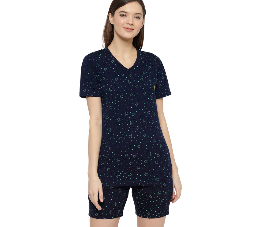 Mack Jonney Blue Women's Night Suit