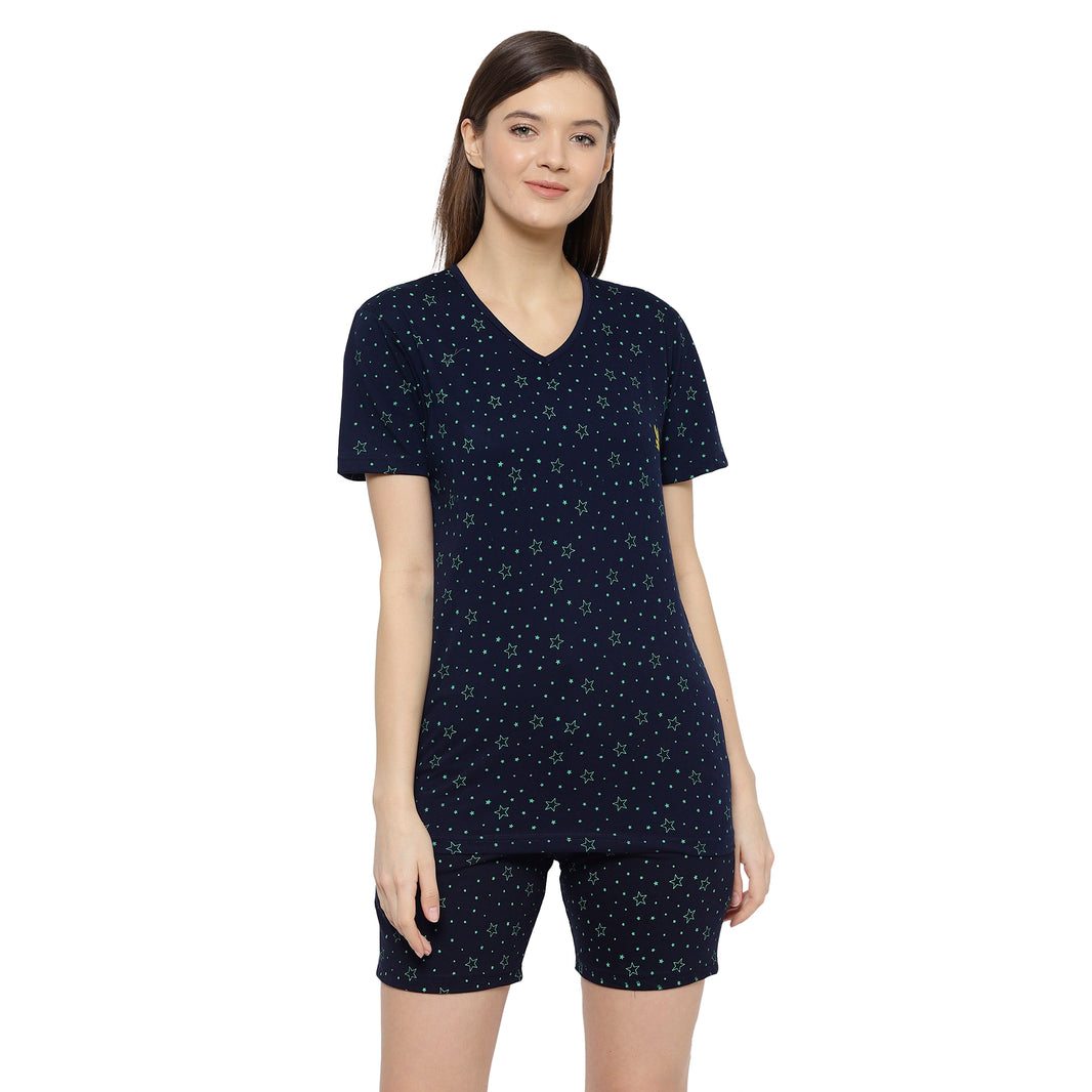 Mack Jonney Blue Women's Night Suit