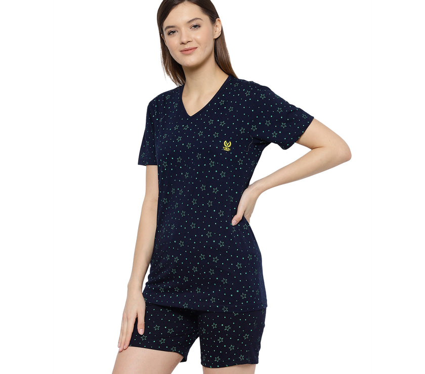 Mack Jonney Blue Women's Night Suit