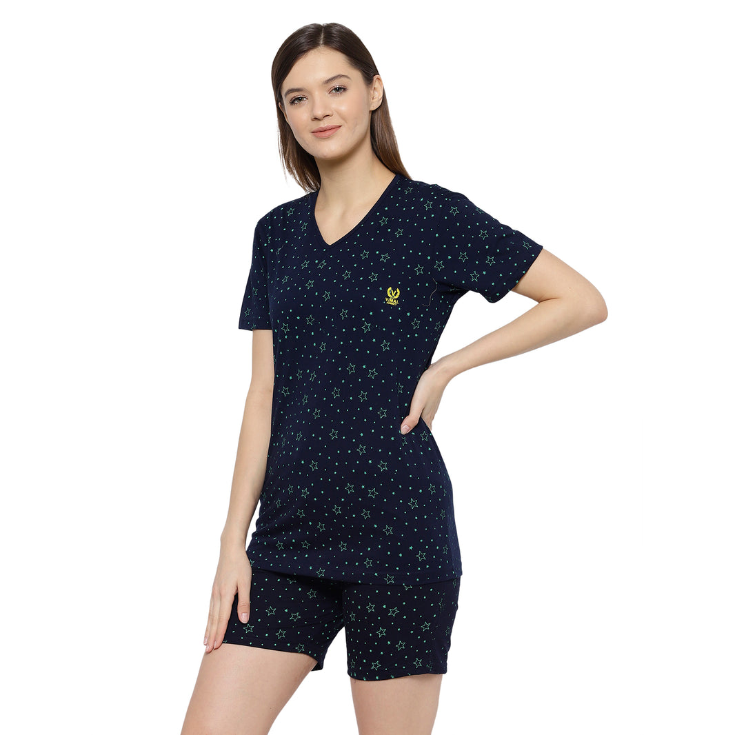 Mack Jonney Blue Women's Night Suit