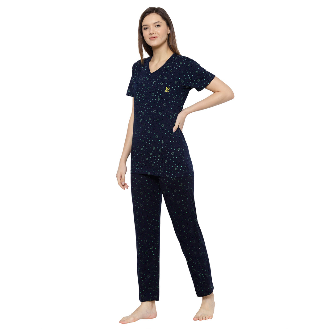 Mack Jonney Blue Women's Night Suit