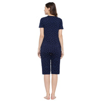 Mack Jonney Dark Blue Women's Night Suit