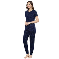 Mack Jonney Dark Blue Women's Night Suit