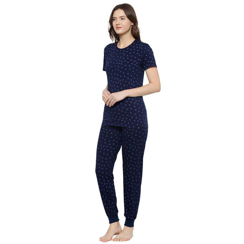 Mack Jonney Dark Blue Women's Night Suit