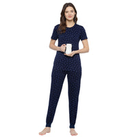 Mack Jonney Dark Blue Women's Night Suit