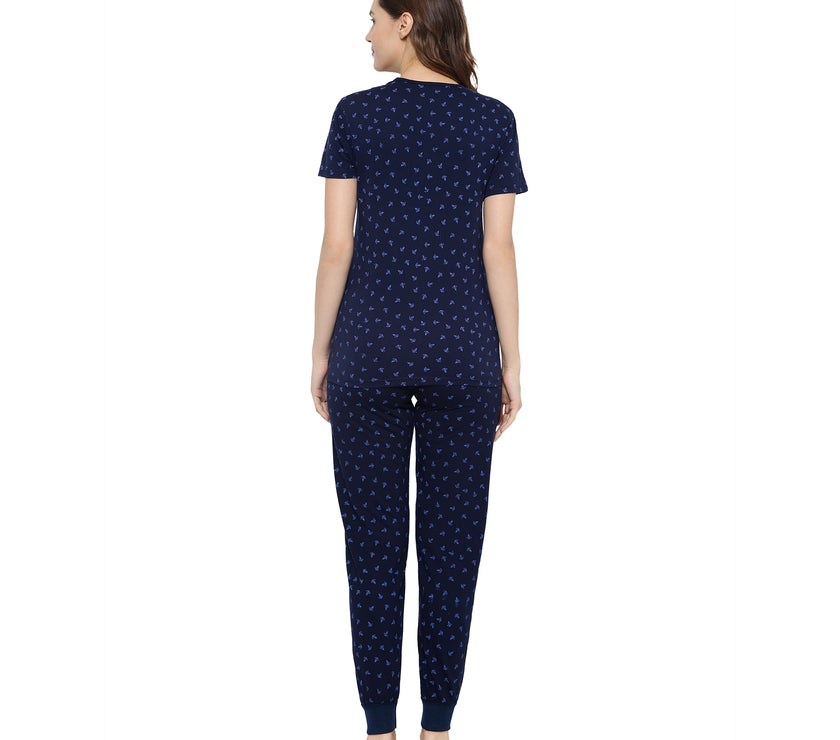 Mack Jonney Dark Blue Women's Night Suit