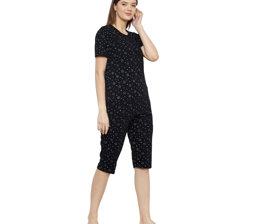 Mack Jonney Black Women's Night Suit