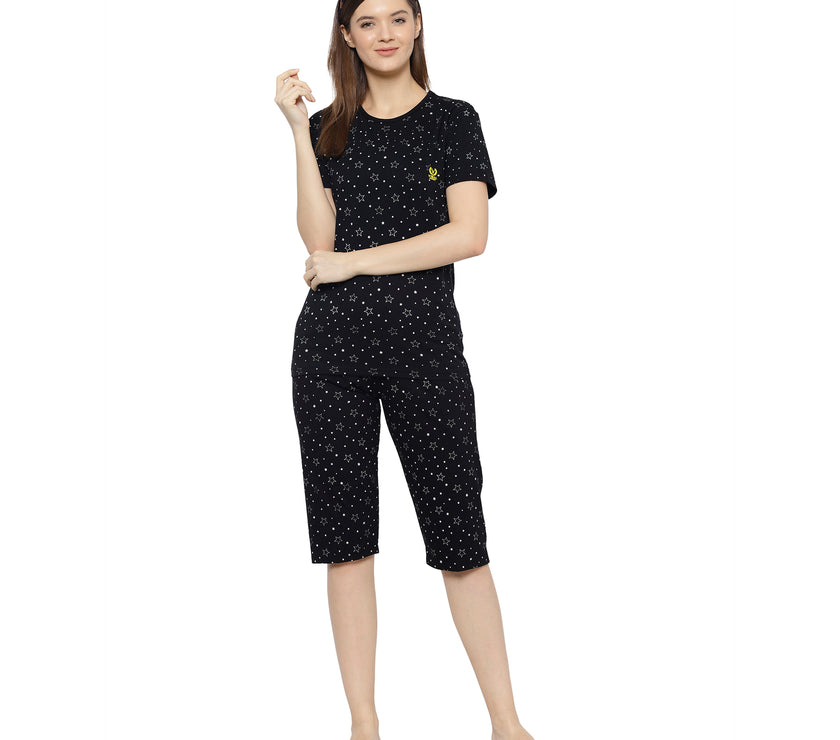 Mack Jonney Black Women's Night Suit