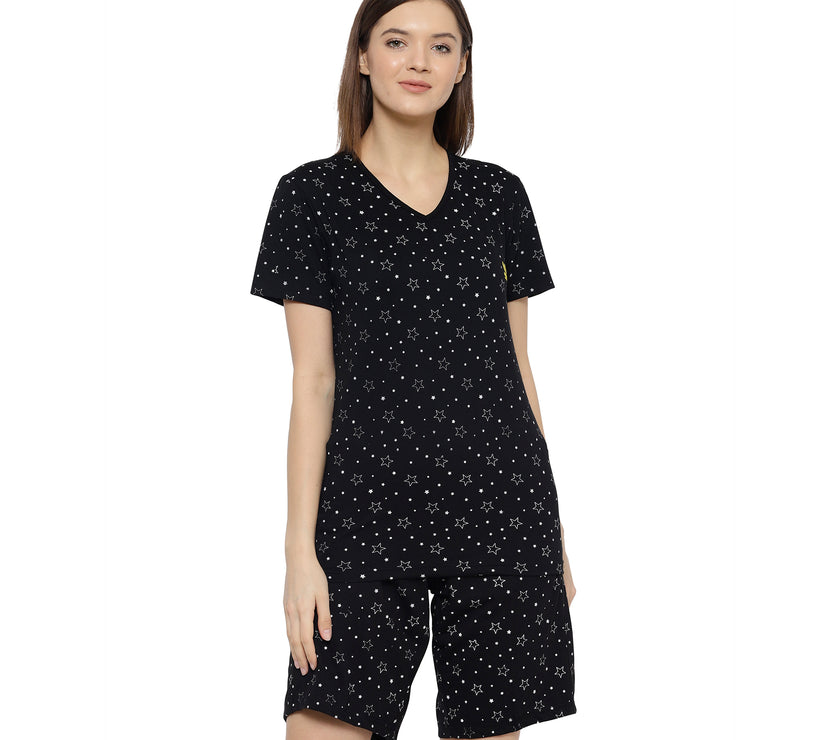 Mack Jonney Black Women's Night Suit