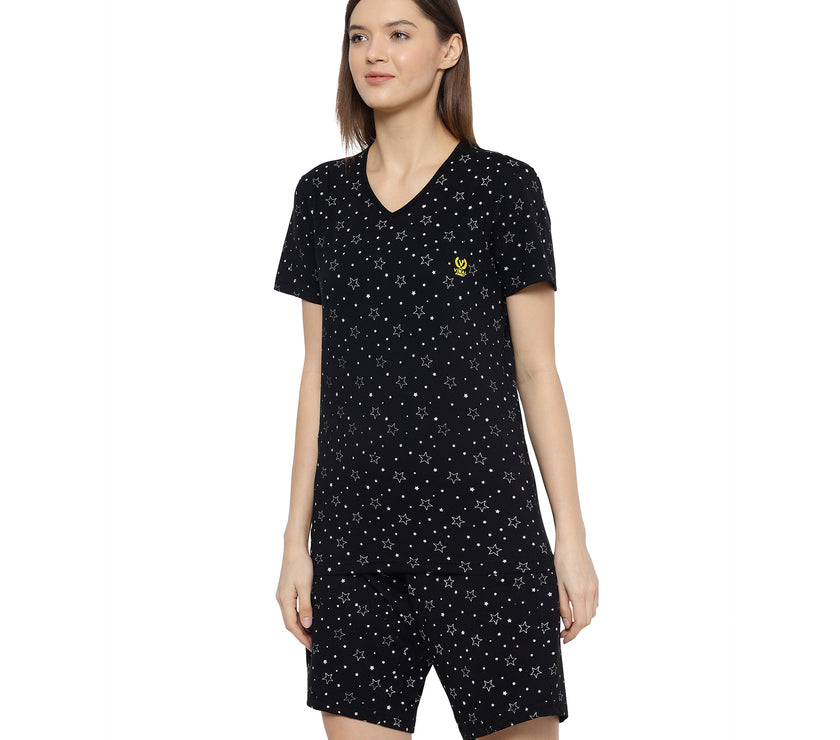 Mack Jonney Black Women's Night Suit
