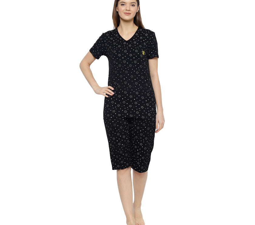 Mack Jonney Black Women's Night Suit
