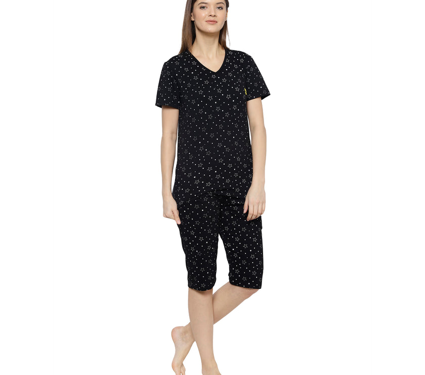 Mack Jonney Black Women's Night Suit