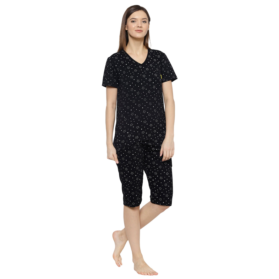 Mack Jonney Black Women's Night Suit