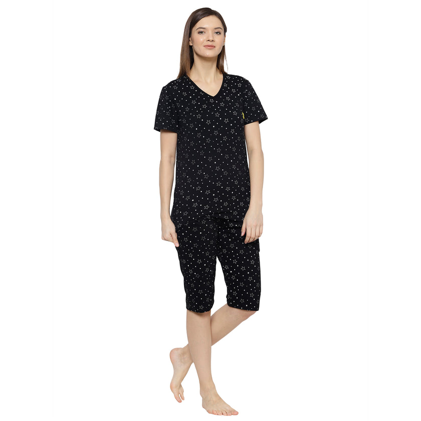 Mack Jonney Black Women's Night Suit