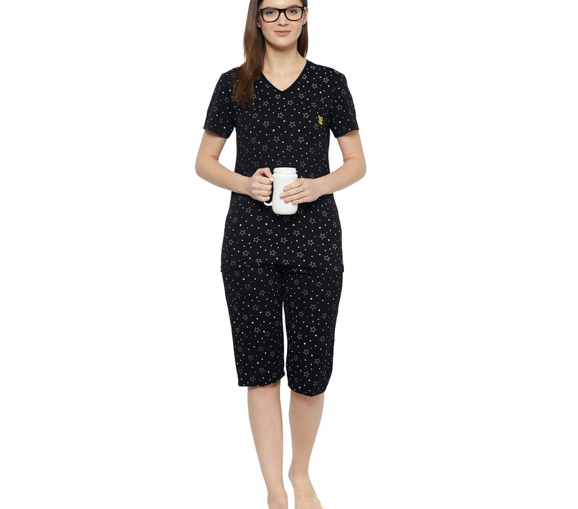 Mack Jonney Black Women's Night Suit