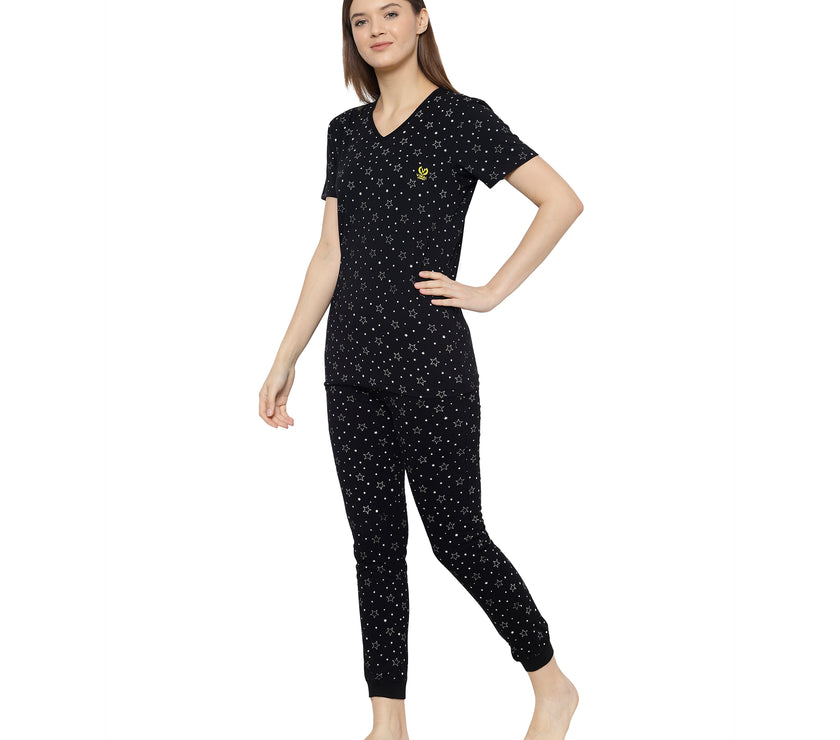 Mack Jonney Black Women's Night Suit