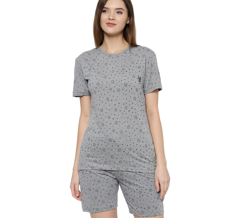 Mack Jonney Grey Women's Night Suit